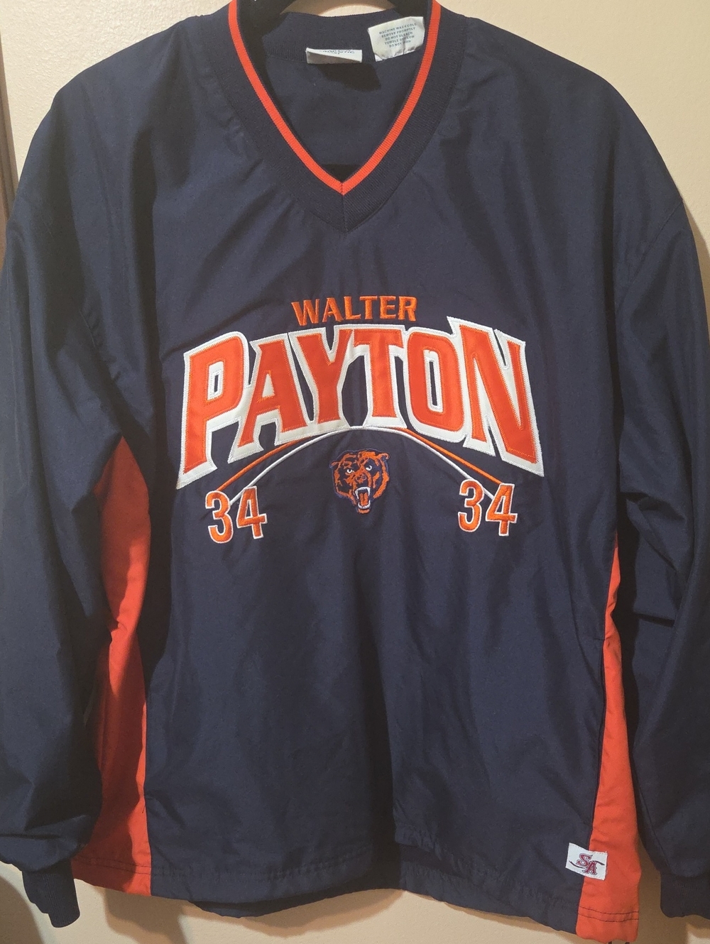 Sporto Navy and Orange Walter Payton Pullover Shirt
